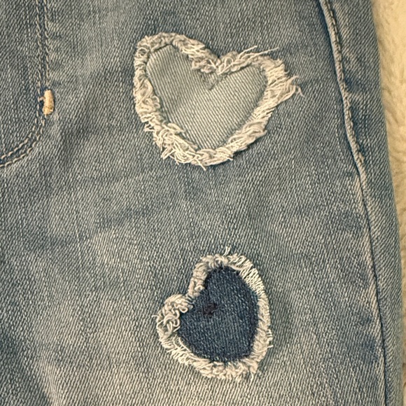 Wonder Nation Light Blue Flare Jegging Jeans with Heart Details - Picture 3 of 7